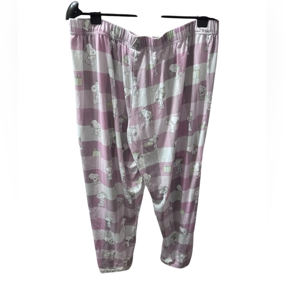 2 PC Munki Munki x Peanuts Snoopy Pajama Set  2X pink/ gray - Picture 4 of 6